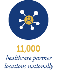 11,000 healthcare partner locations nationally